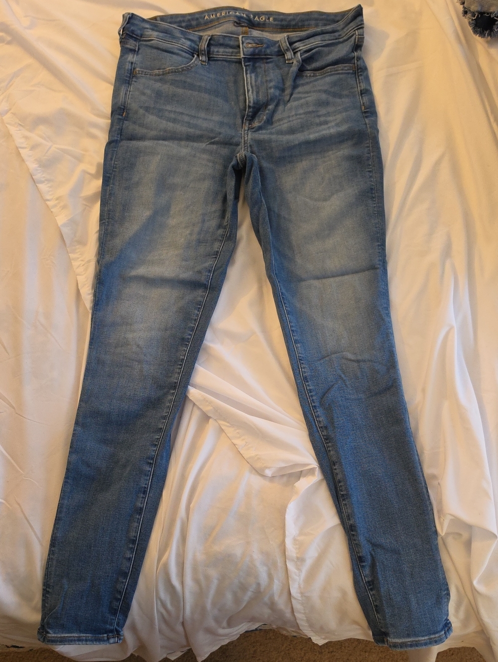 American Eagle Outfitters Women's Medium Wash Jegging Jeans, Size 12 Long